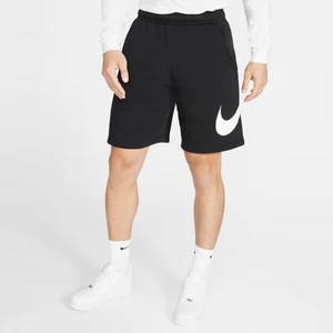 Spodenki męskie z nadrukiem Nike Sportswear Club - Czerń