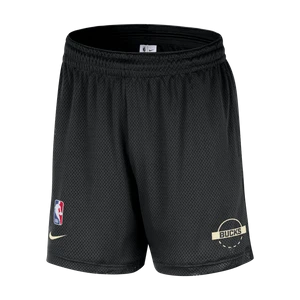 Spodenki męskie z siateczki Nike NBA Milwaukee Bucks - Czerń
