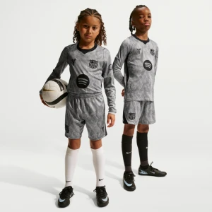 Spodenki piłkarskie dla dużych dzieci Kobe Dri-FIT FC Barcelona Stadium Goalkeeper 2026 / 27 (wersja wyjazdowa) – replika - Szary Nike