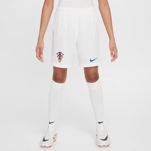 Spodenki piłkarskie dla dużych dzieci Nike Dri-FIT Chorwacja Stadium 2024/25 (wersja domowa/wyjazdowa) (replika) - Biel