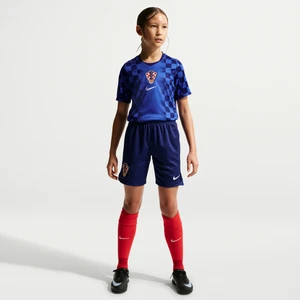 Spodenki piłkarskie dla dużych dzieci Nike Dri-FIT Chorwacja Stadium 2026 (wersja wyjazdowa) – replika - Niebieski