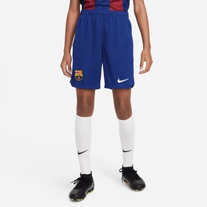 Spodenki piłkarskie dla dużych dzieci Nike Dri-FIT FC Barcelona Stadium 2023/24 (wersja domowa) - Niebieski