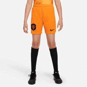 Spodenki piłkarskie dla dużych dzieci Nike Dri-FIT Holandia Stadium 2022/23 (wersja domowa) - Pomarańczowy