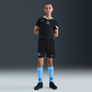 Spodenki piłkarskie dla dużych dzieci Nike Dri-FIT Total 90 Chelsea F.C. 2025/26 Stadium (wersja trzecia) – replika - Czerń