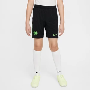 Spodenki piłkarskie dla dużych dzieci Nike Dri-FIT VfL Wolfsburg Stadium 2024/25 (wersja domowa/wyjazdowa) (replika) - Czerń