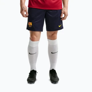 Spodenki piłkarskie męskie Nike FC Barcelona Strike blackened blue / noble red / mineral yellow Granatowy