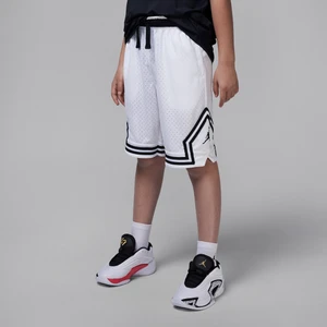Spodenki sportowe z motywem otwartego rombu dla dużych dzieci Jordan Dri-FIT - Biel