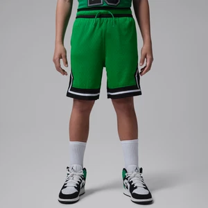 Spodenki sportowe z motywem otwartego rombu dla dużych dzieci Jordan Dri-FIT - Zieleń