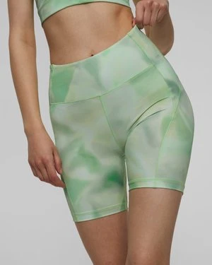 Spodenki treningowe damskie Casall  High Waist Bike Shorts zielone