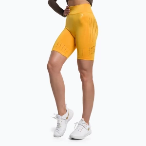 Spodenki treningowe damskie Gymshark Flawless Shine Seamless saffron/yellow