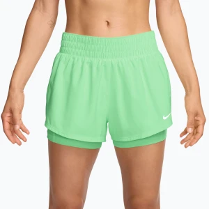 Spodenki treningowe damskie Nike One cucumber calm / white Zielony