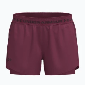 Spodenki treningowe damskie Under Armour Tech Play Up 2IN1 Shorts claret / claret / ox blood Bordowy