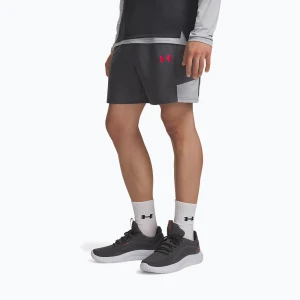 Spodenki treningowe męskie Under Armour Tech Utility Shorts castlerock / mod gray / racer red Szary