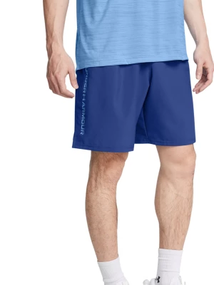 Spodenki treningowe męskie Under Armour UA Tech Woven Wordmark Short - niebieskie