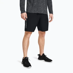 Spodenki treningowe męskie Under Armour Woven Wordmark black / white
