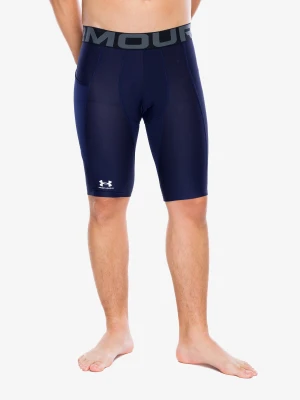 Spodenki treningowe Under Armour HeatGear Pocket Long Shorts - midnight navy/white