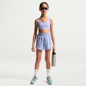 Spodenki treningowe z tkaniny z wysokim stanem dla dużych dzieci (dziewcząt) Nike Dri-FIT One - Fiolet