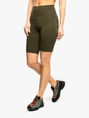 Spodenki turystyczne damskie Fjallraven Abisko Short Tights - deep forest