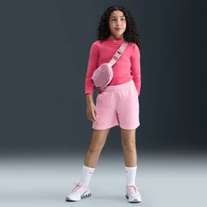 Spodenki z dzianiny dresowej dla dużych dzieci (dziewcząt) Nike Sportswear Club Fleece 12,5 cm - Różowy