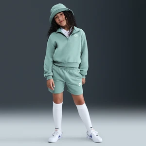 Spodenki z dzianiny dresowej dla dużych dzieci (dziewcząt) Nike Sportswear Club Fleece 12,5 cm - Zieleń