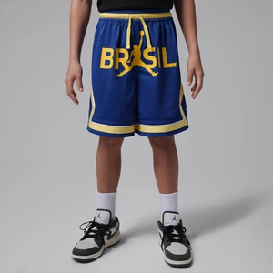 Spodenki z siateczki z motywem rombu dla dużych dzieci Dri-FIT Brazylia Jordan Essentials - Niebieski