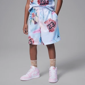 Spodenki z siateczki z nadrukiem dla dużych dzieci Summer Pack Jordan Dri-FIT Essentials - Biel