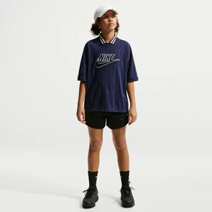 Spodenki z tkaniny dla dużych dzieci (dziewcząt) Nike - Czerń