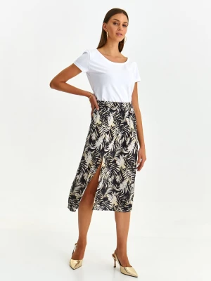 Spódnica damska biała rozszerzana - SSD1851BI spódnica regularna - TOP SECRET - Odzieżowy sklep internetowy TOP SECRET