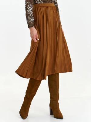 Spódnica damska camel rozkloszowana - SSD1883B5 spódnica regularna - TOP SECRET - Odzieżowy sklep internetowy TOP SECRET