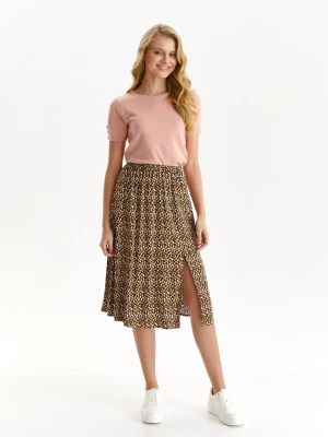 Spódnica damska camel rozszerzana - SSD1807B5 spódnica regularna - TOP SECRET - Odzieżowy sklep internetowy TOP SECRET