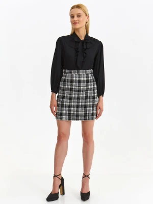 Spódnica damska czarna, czarna trapezowa, trapezowa - SSD1867CA mini spódniczka, mini spódniczka - TOP SECRET, TOP SECRET - Odzieżowy sklep internetowy TOP SECRET