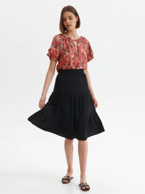 Spódnica damska czarna rozszerzana, o linii A - SSD1733CA spódnica - TOP SECRET - Odzieżowy sklep internetowy TOP SECRET