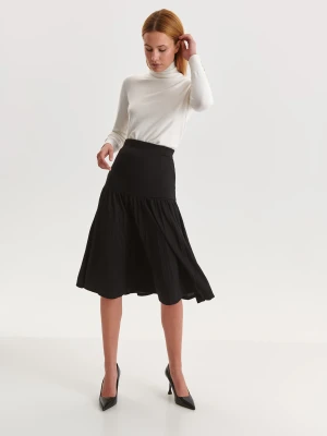Spódnica damska czarna - SSD1661CA spódnica regularna - TOP SECRET - Odzieżowy sklep internetowy TOP SECRET