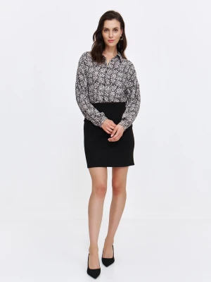 Spódnica damska czarna trapezowa, o linii A - SSD1952CA mini spódniczka - TOP SECRET - Odzieżowy sklep internetowy TOP SECRET