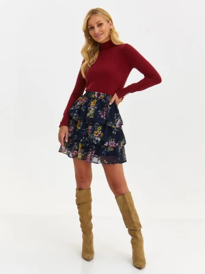 Spódnica damska granatowa rozkloszowana - SSD1886GR mini spódniczka - TOP SECRET - Odzieżowy sklep internetowy TOP SECRET