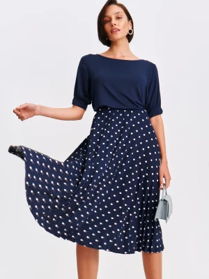 Spódnica damska granatowa rozszerzana - SSD1930GR spódnica regularna - TOP SECRET - Odzieżowy sklep internetowy TOP SECRET