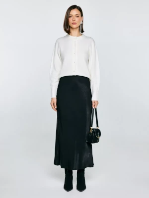 Spódnica damska midi satynowa czarna Eleni 906 BIG STAR