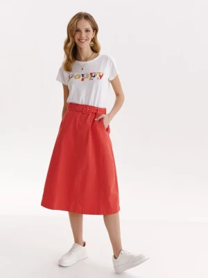 Spódnica damska różowa - SSD1820RO spódnica regularna - TOP SECRET - Odzieżowy sklep internetowy TOP SECRET