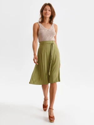 Spódnica damska zielona rozszerzana - SSD1763ZI spódnica regularna - TOP SECRET - Odzieżowy sklep internetowy TOP SECRET