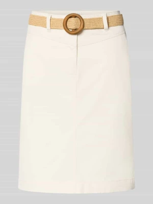 Spódnica do kolan z paskiem i kieszeniami z tyłu Christian Berg Woman