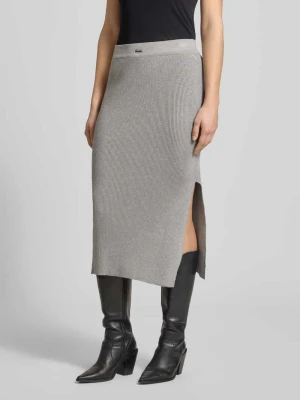 Spódnica dzianinowa z naszywką z logo i elastycznym pasem Karo Kauer
