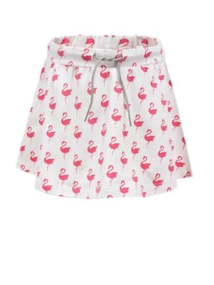 Spódnica dziewczęca biała we flamingi - Lief