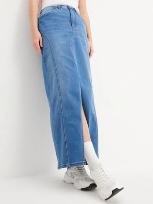 Spódnica dżinsowa Low Waist, z wygodnym paskiem w talii bonprix