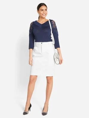 Spódnica dżinsowa ze stretchem bonprix