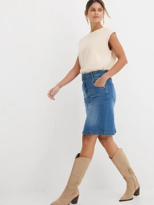 Spódnica dżinsowa ze stretchem bonprix