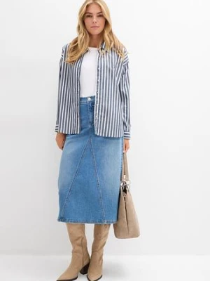 Spódnica dżinsowa ze stretchem, High Waist bonprix
