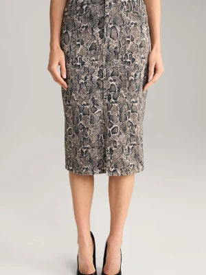 Spódnica dżinsowa ze zwierzęcym nadrukiem w kolorze brązowo-czarnym Joop