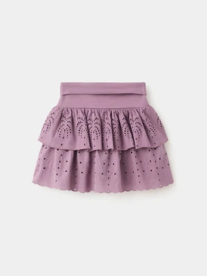 Spódnica haftowana z falbankami purpurowy - Dzieci - lata - MANGO KIDS