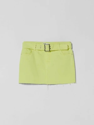 Spódnica jeansowa Bershka zielony