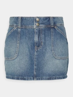 Spódnica jeansowa Hollister Co. fioletowy